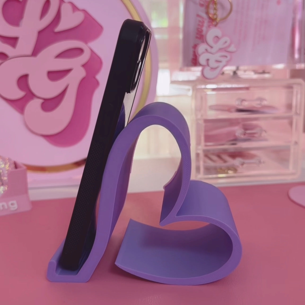 Heart phone holder