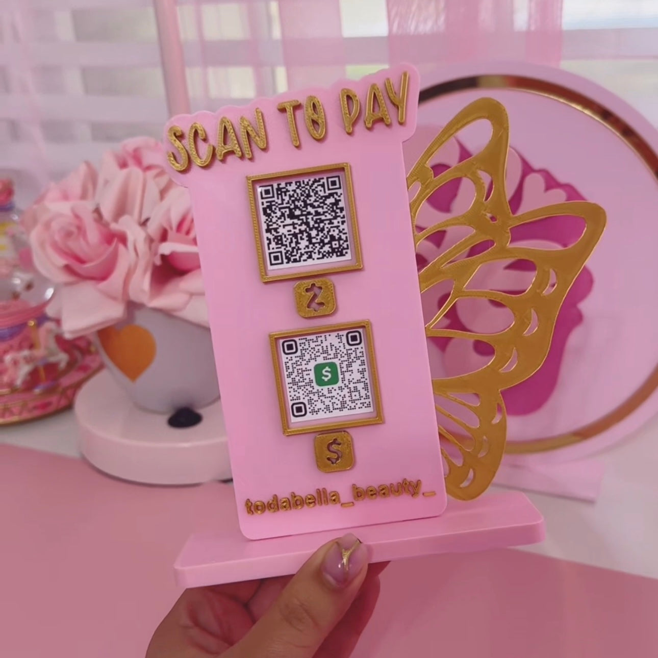 Scan to pay butterfly