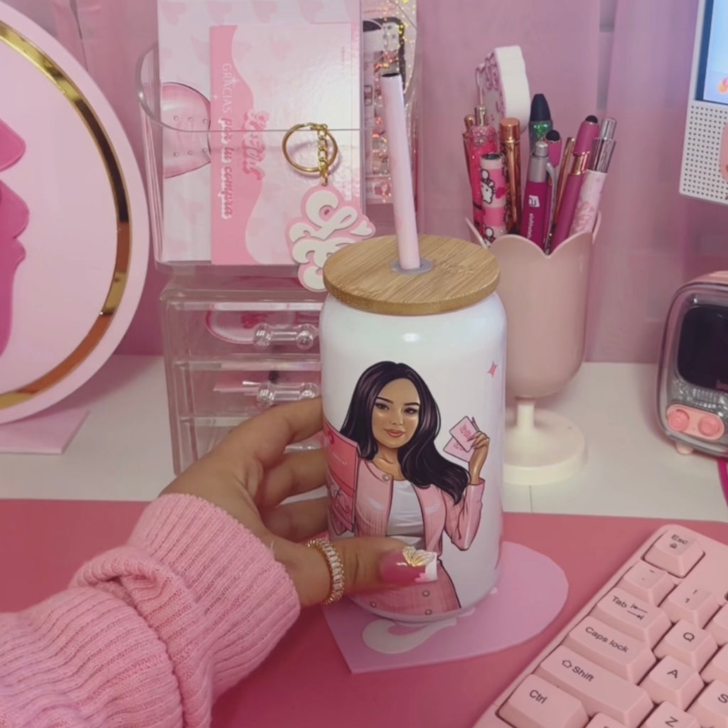 Porta vasos con logo