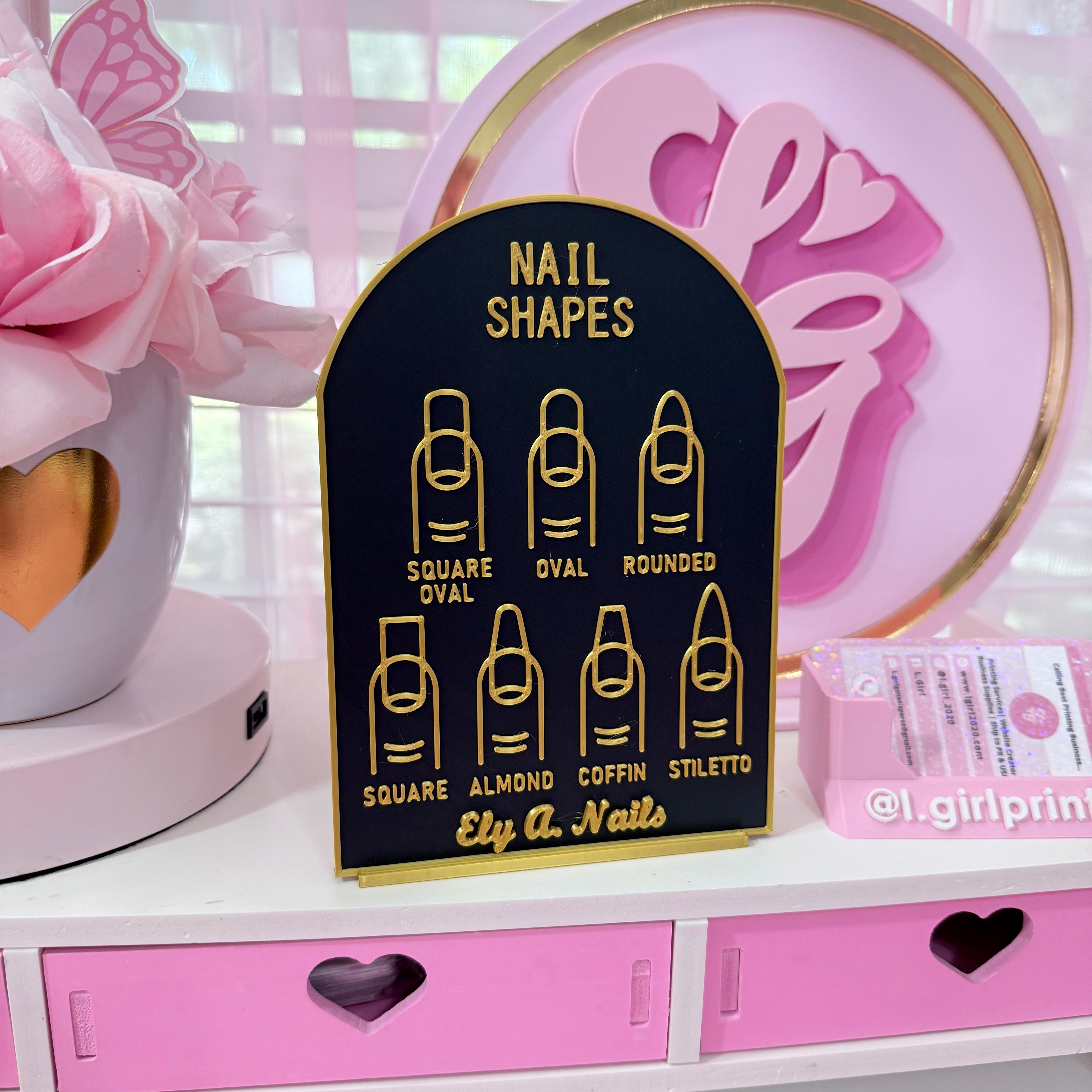 Nail shape display