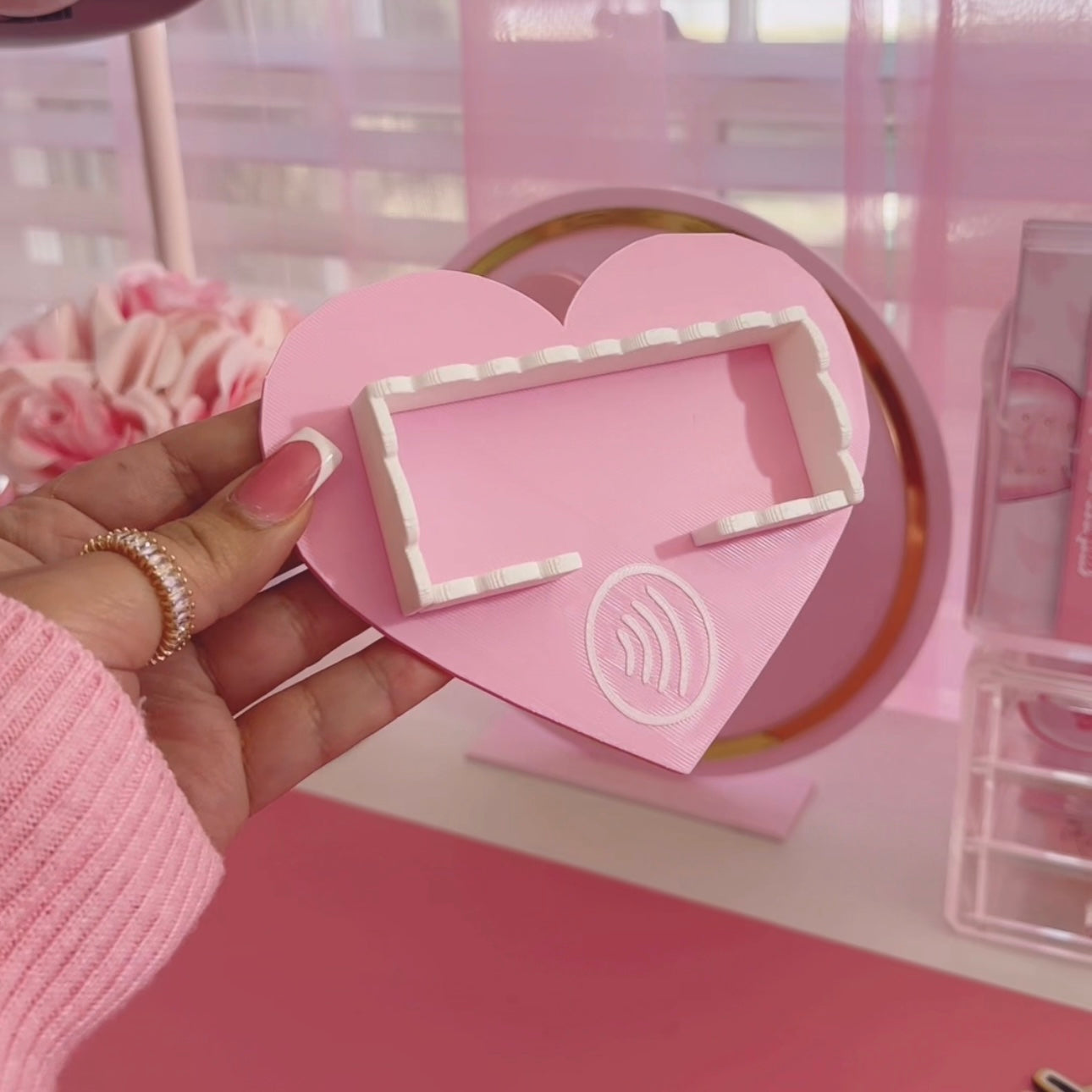 Business card holder heart