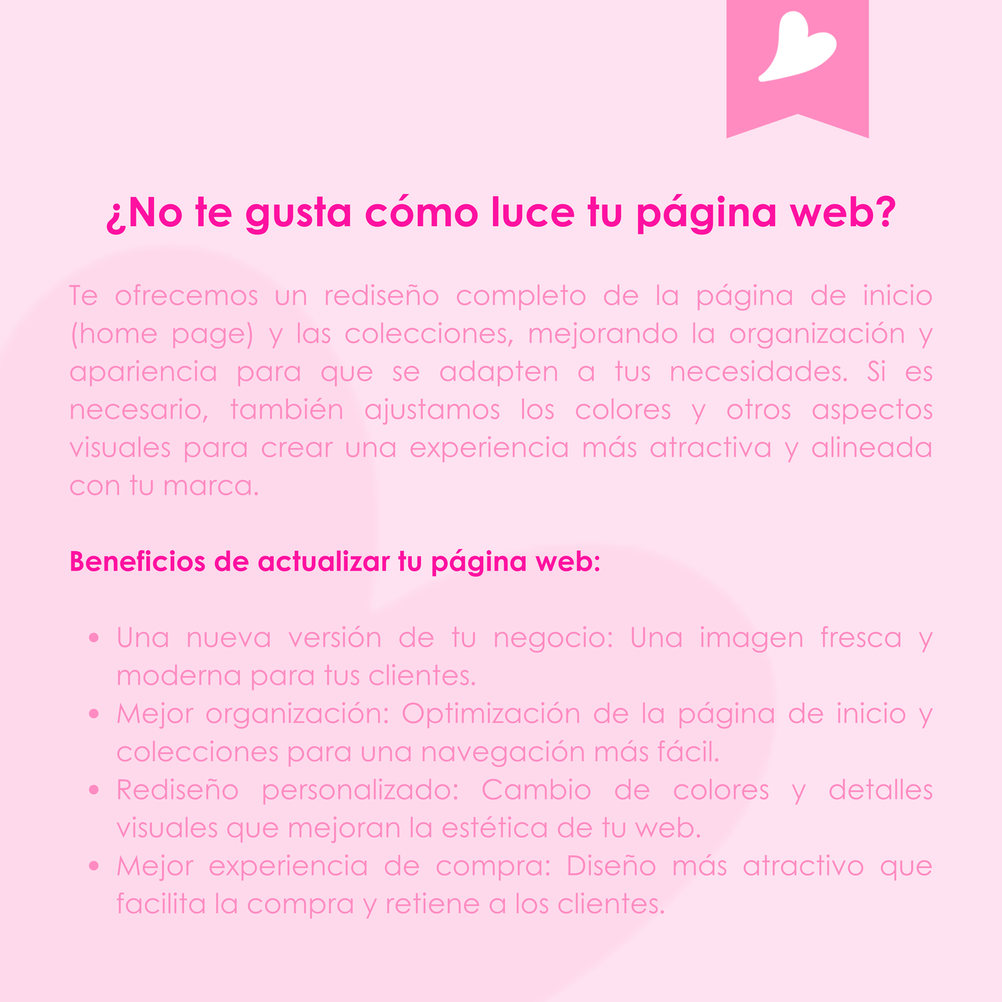 Rediseño de pagina web (Shopify)