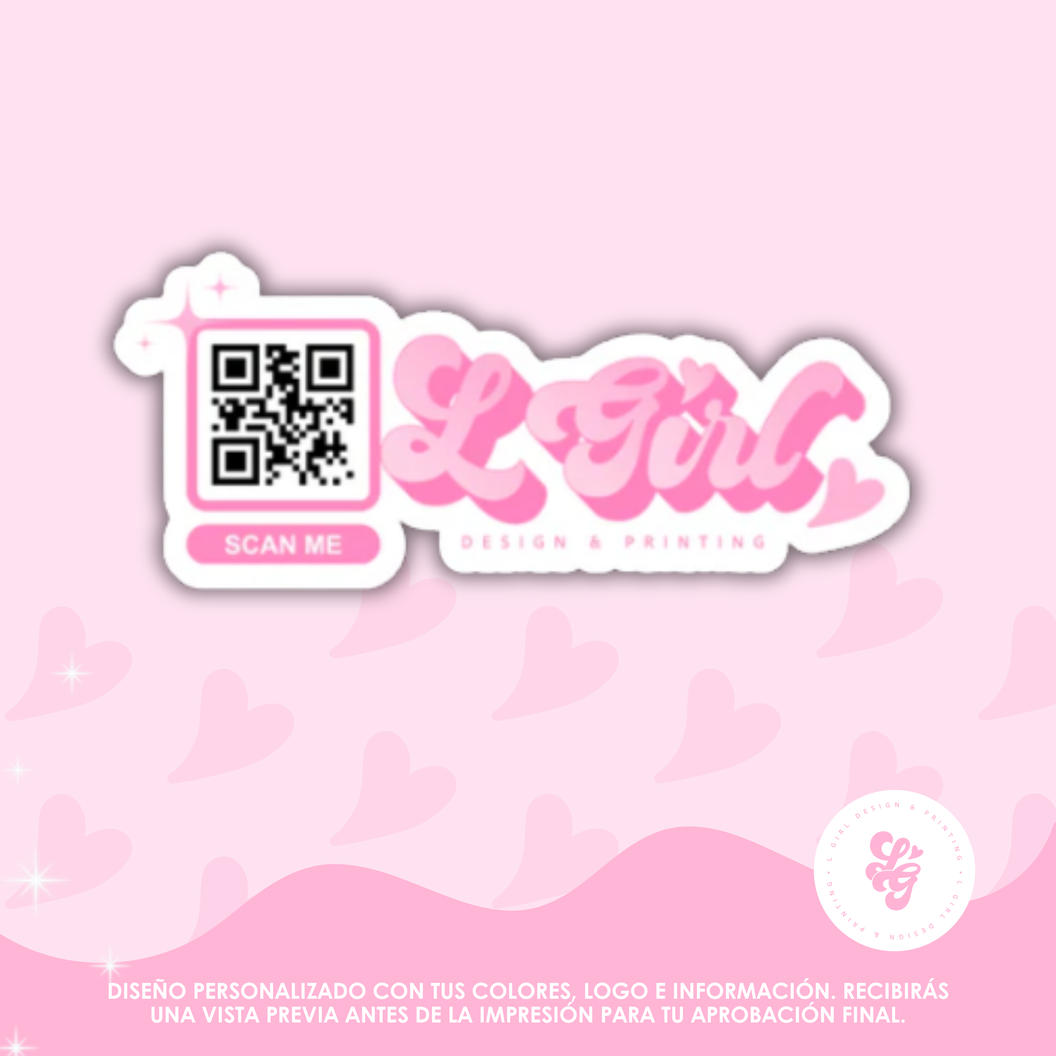 QR sticker + Logo